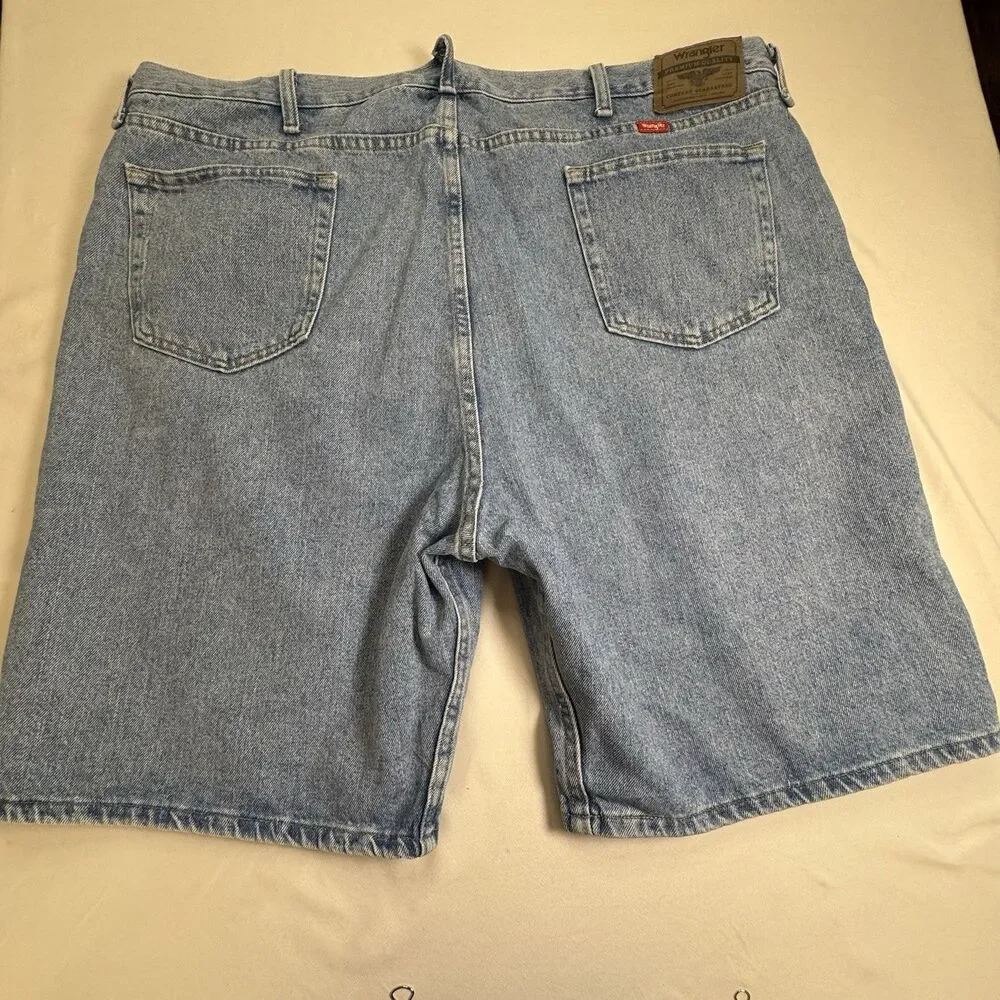 Wrangler Denim Shorts Mens 44 Relaxed Fit Blue Jean Shorts Cotton Casual Classic